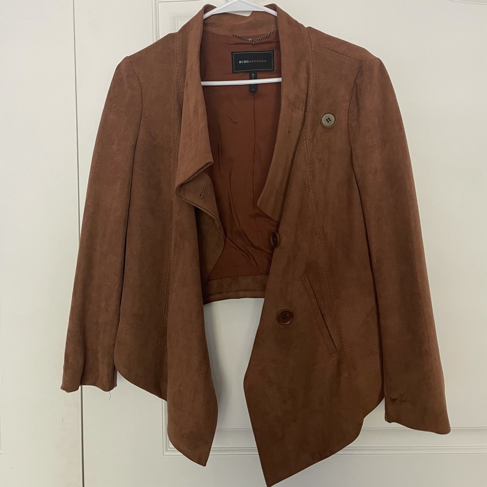 BCBG brown suede jacket